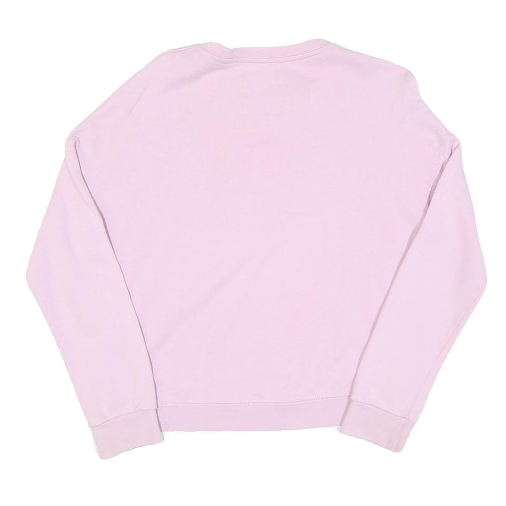 Womens Pink Sweatshirt Pyrex Crew Neck S Cotton Soft Casual Pullover