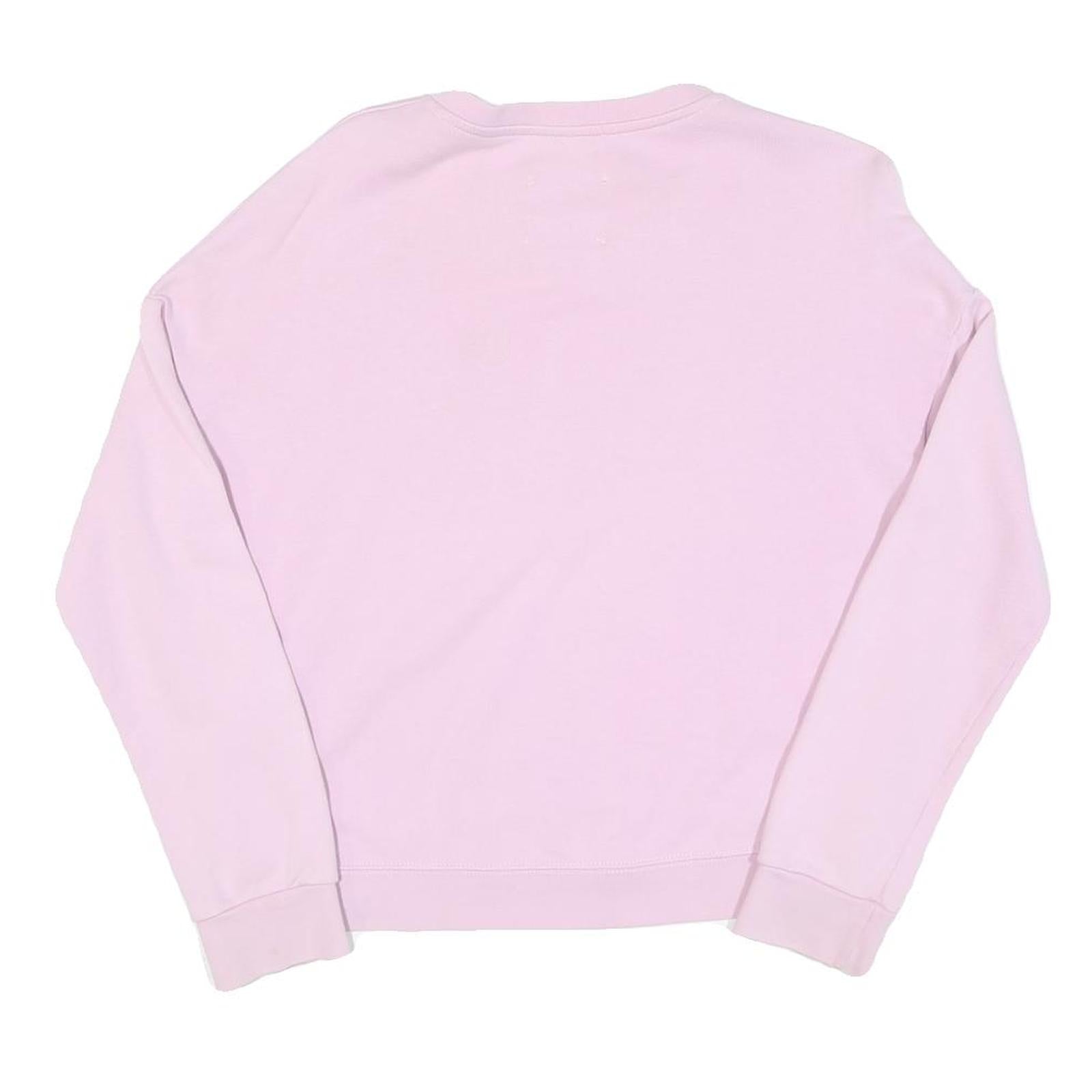 Womens Pink Sweatshirt Pyrex Crew Neck S Cotton Soft Casual Pullover