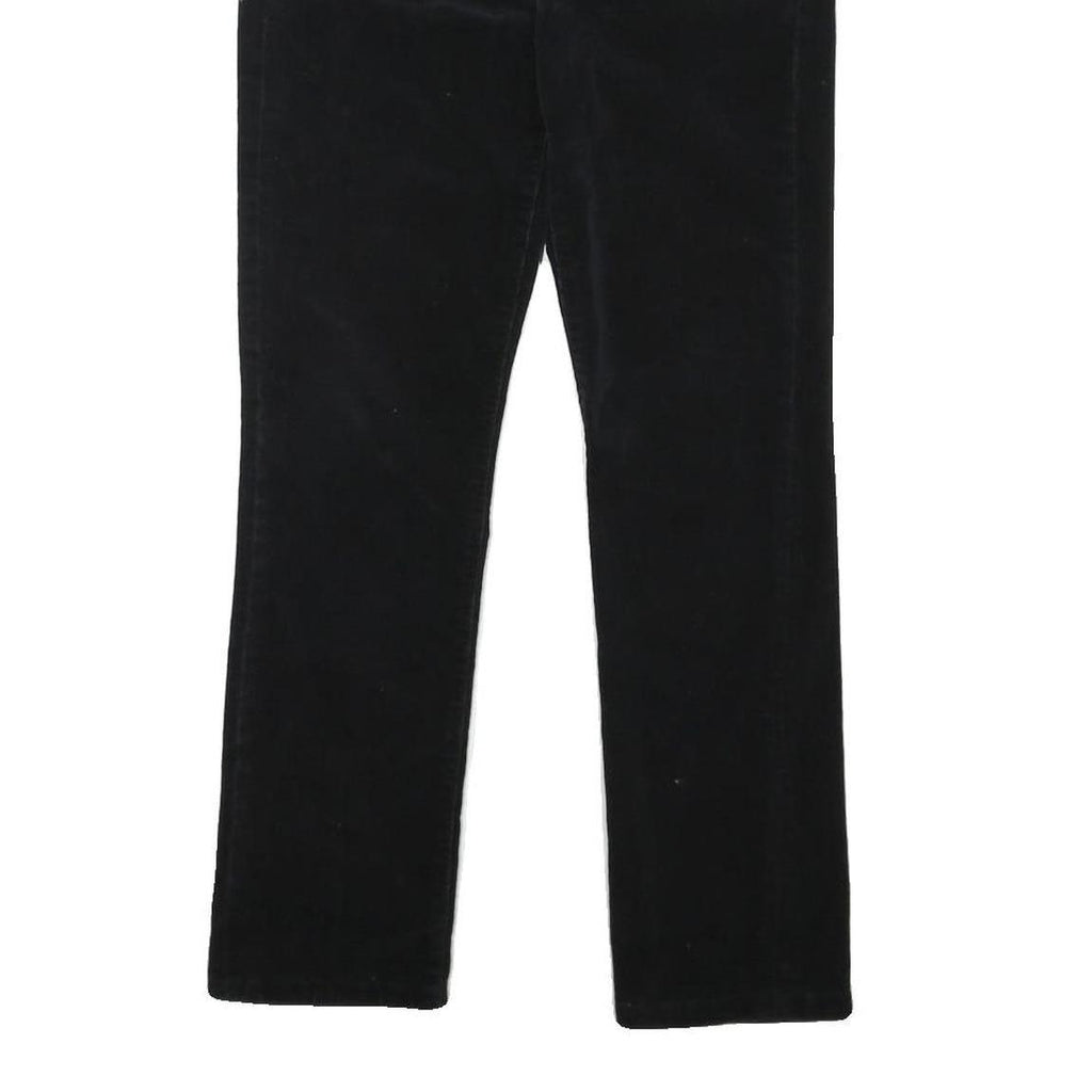LAUREN RALPH LAUREN Womens Cotton Blend Black Regular Straight Trousers W30 L27