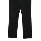 LAUREN RALPH LAUREN Womens Cotton Blend Black Regular Straight Trousers W30 L27