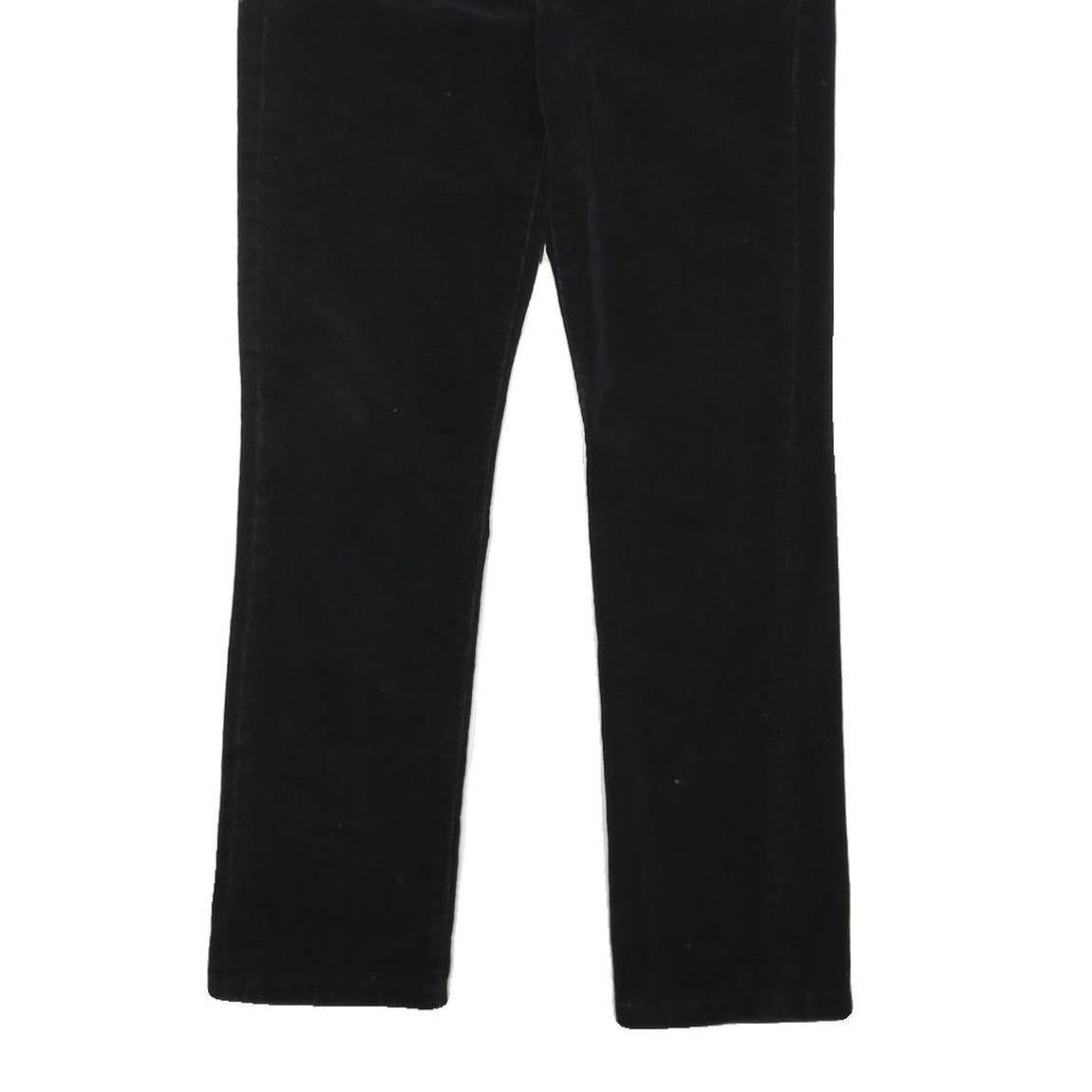 LAUREN RALPH LAUREN Womens Cotton Blend Black Regular Straight Trousers W30 L27