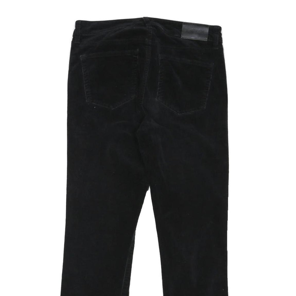 LAUREN RALPH LAUREN Womens Cotton Blend Black Regular Straight Trousers W30 L27