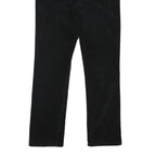LAUREN RALPH LAUREN Womens Cotton Blend Black Regular Straight Trousers W30 L27