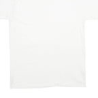 HANES Mens White Plain T-Shirt L Short Sleeve Crew Neck Classic Cotton Comfort