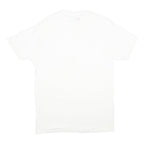 HANES Mens White Plain T-Shirt L Short Sleeve Crew Neck Classic Cotton Comfort