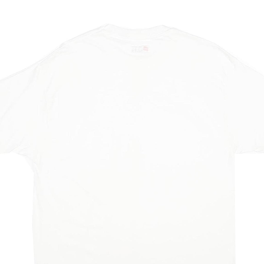 HANES Mens White Plain T-Shirt L Short Sleeve Crew Neck Classic Cotton Comfort