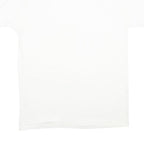 HANES Mens White Plain T-Shirt L Short Sleeve Crew Neck Classic Cotton Comfort