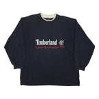 TIMBERLAND Womens Navy Blue Cotton Blend Crew Neck L Sweatshirt Hampton