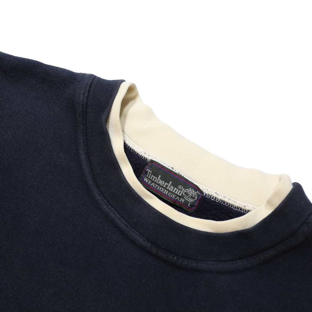 TIMBERLAND Womens Navy Blue Cotton Blend Crew Neck L Sweatshirt Hampton