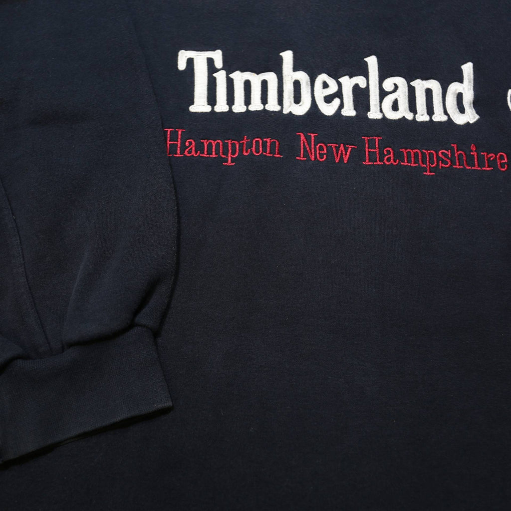 TIMBERLAND Womens Navy Blue Cotton Blend Crew Neck L Sweatshirt Hampton