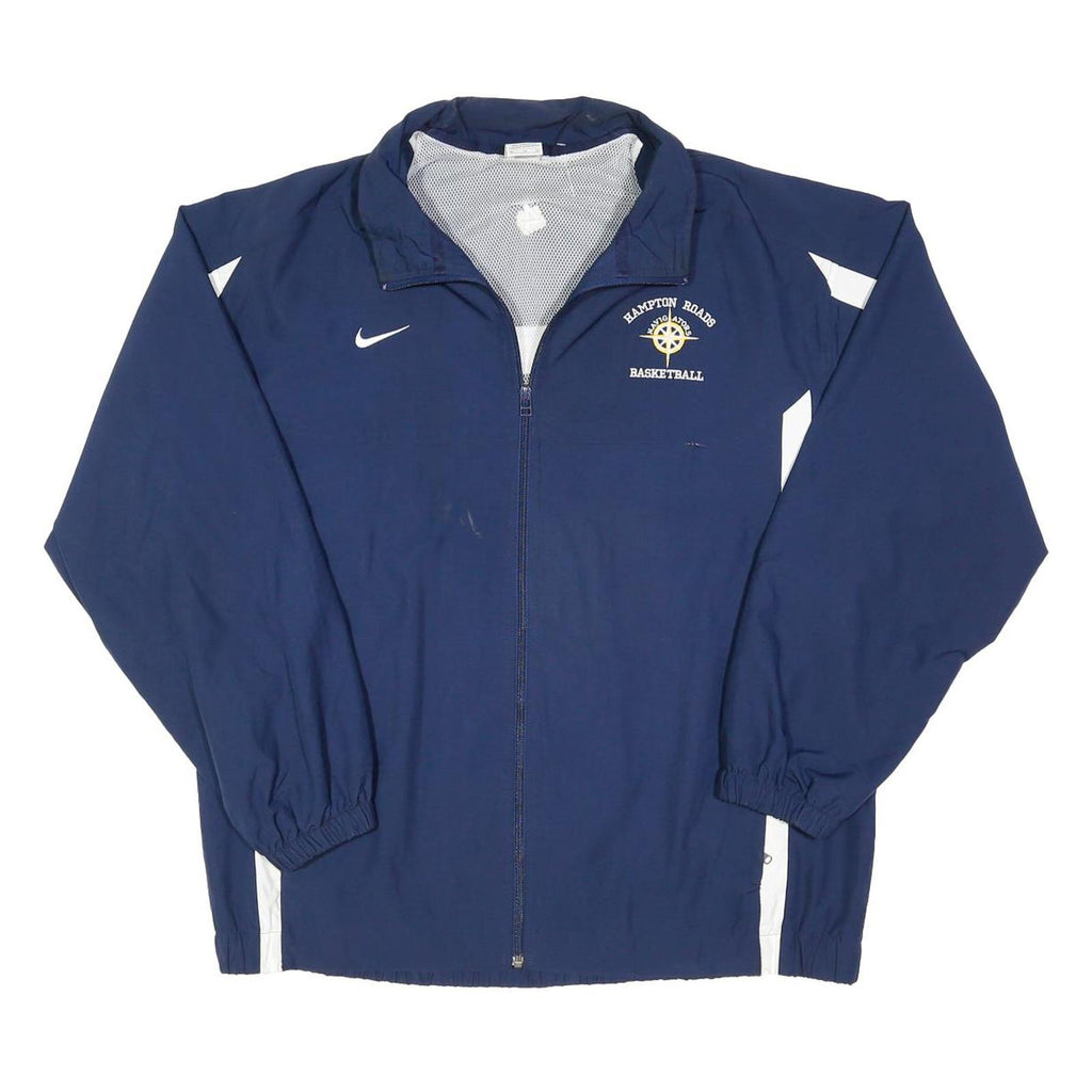NIKE Mens Navy Blue Basketball Training Zip Jacket XL Polyester Blend Sportswear