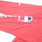 CHAMPION Mens Red Long Sleeve Crew Neck Graphic T-Shirt S Cotton Casual