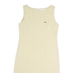 LACOSTE Womens Beige Cotton Blend Sleeveless Day Dress Size M Casual Summer Fit