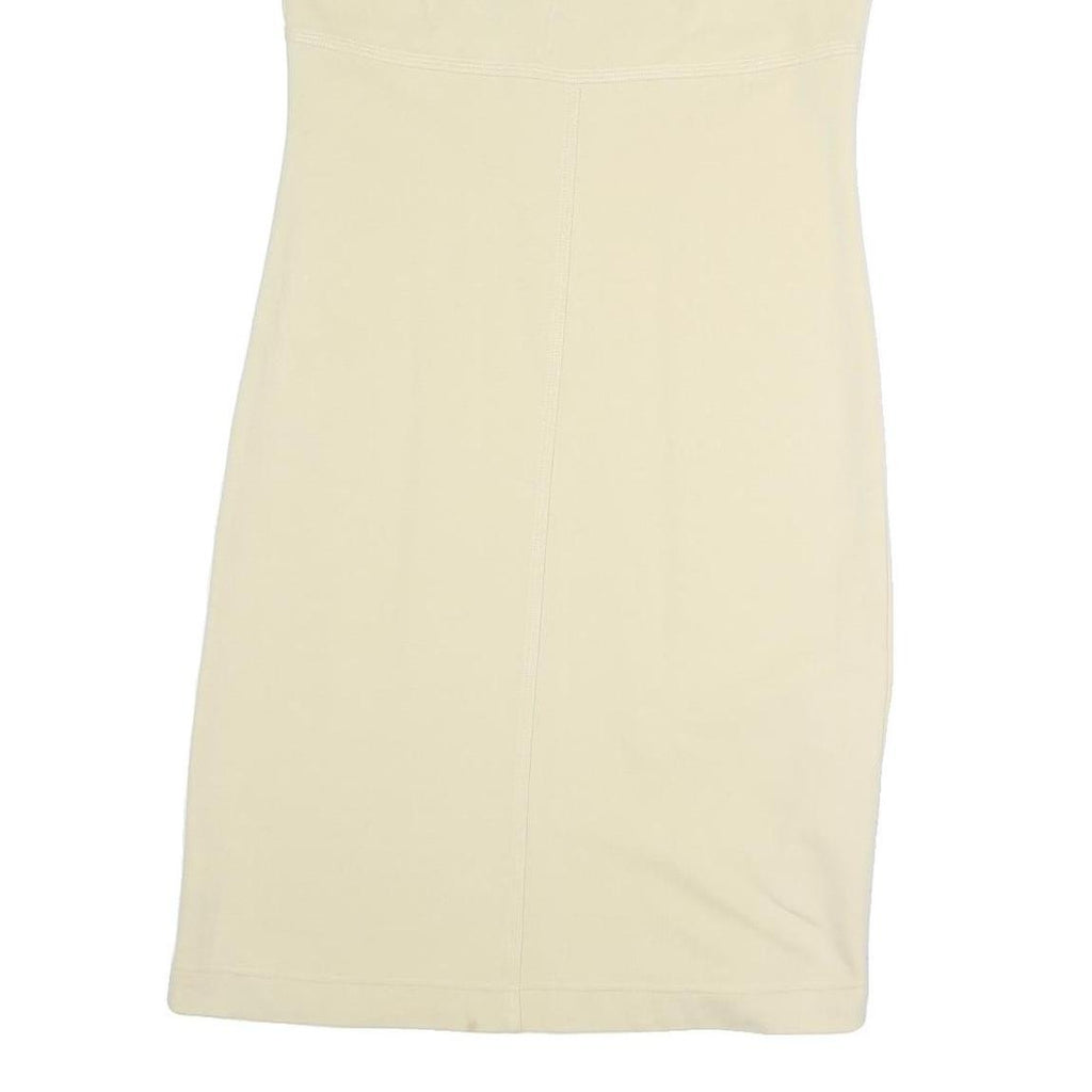 LACOSTE Womens Beige Cotton Blend Sleeveless Day Dress Size M Casual Summer Fit