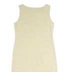 LACOSTE Womens Beige Cotton Blend Sleeveless Day Dress Size M Casual Summer Fit