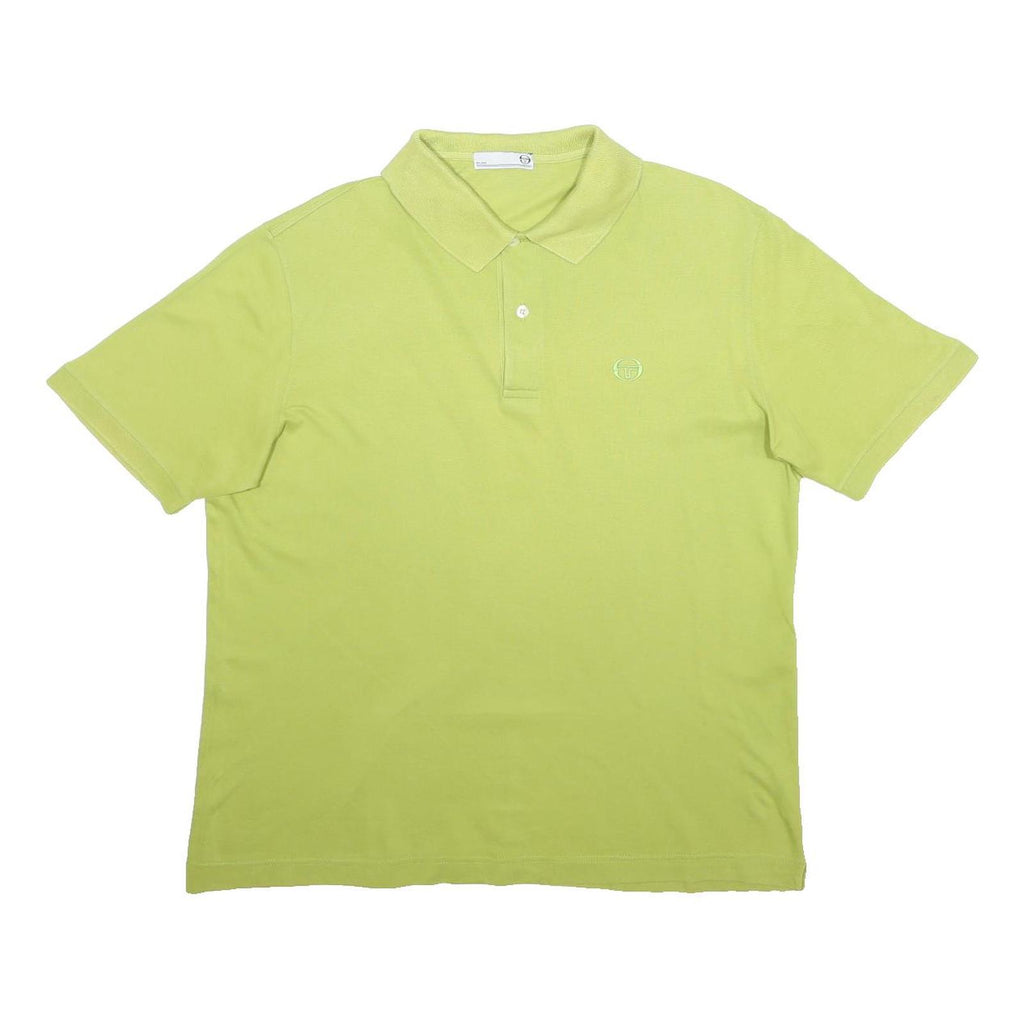 SERGIO TACCHINI Mens Green Polo Shirt Cotton L Classic Fit Embroidered Logo