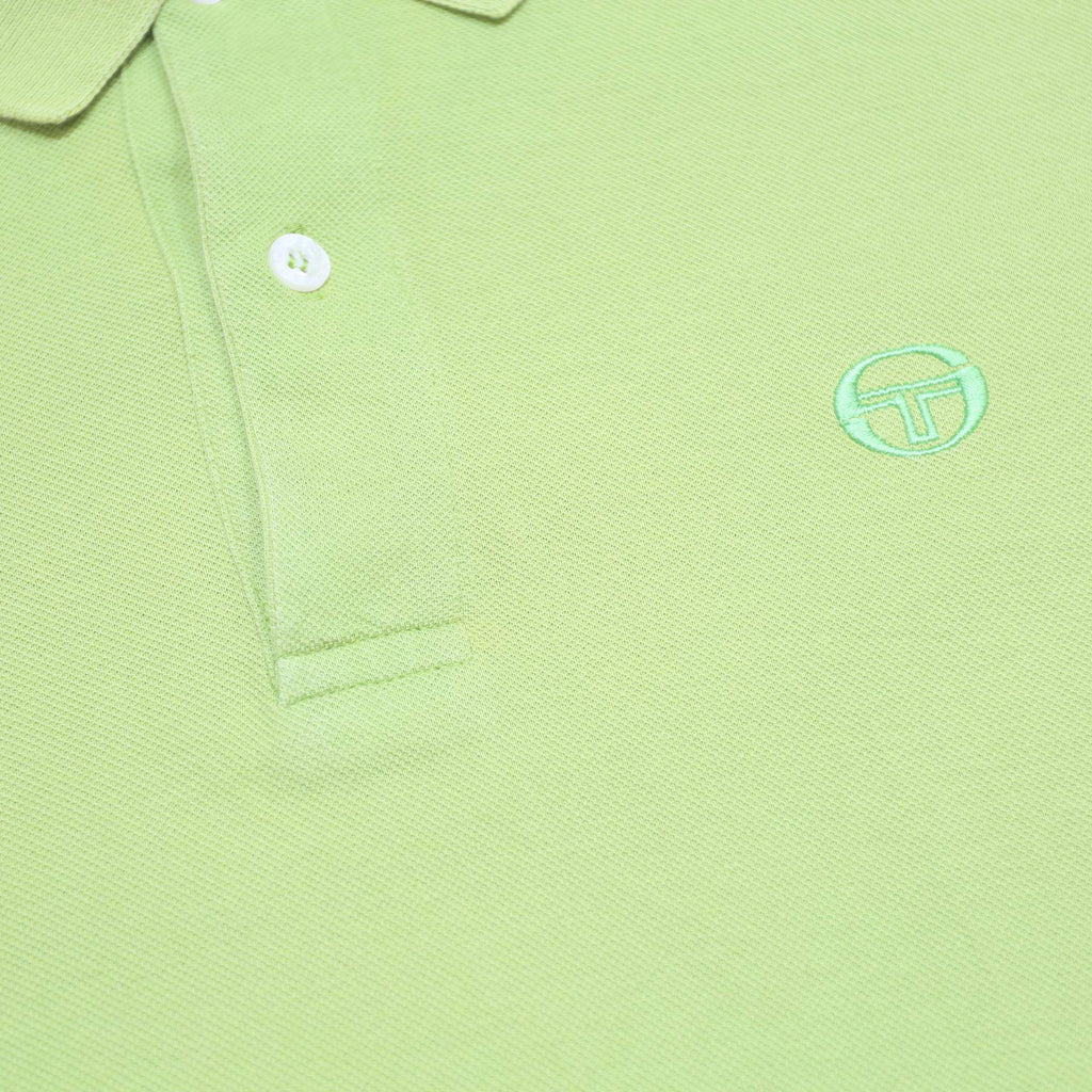 SERGIO TACCHINI Mens Green Polo Shirt Cotton L Classic Fit Embroidered Logo