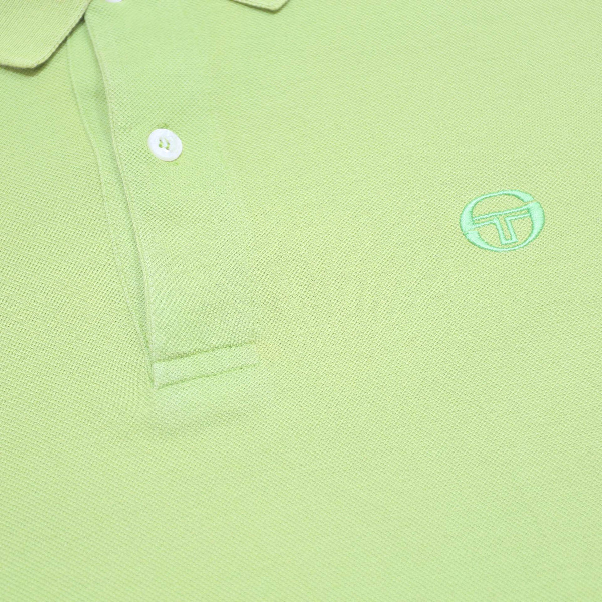 SERGIO TACCHINI Mens Green Polo Shirt Cotton L Classic Fit Embroidered Logo