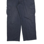 DICKIES Mens Cotton Blend Navy Relaxed Cargo Trousers W38 L30 Workwear Zip