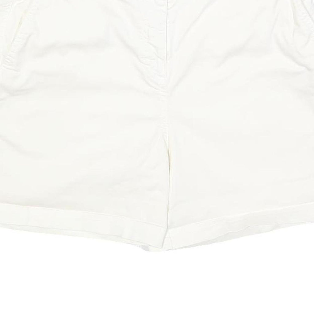 JOULES Womens White Casual Cotton Blend Shorts UK 14 W32 Summer Wear