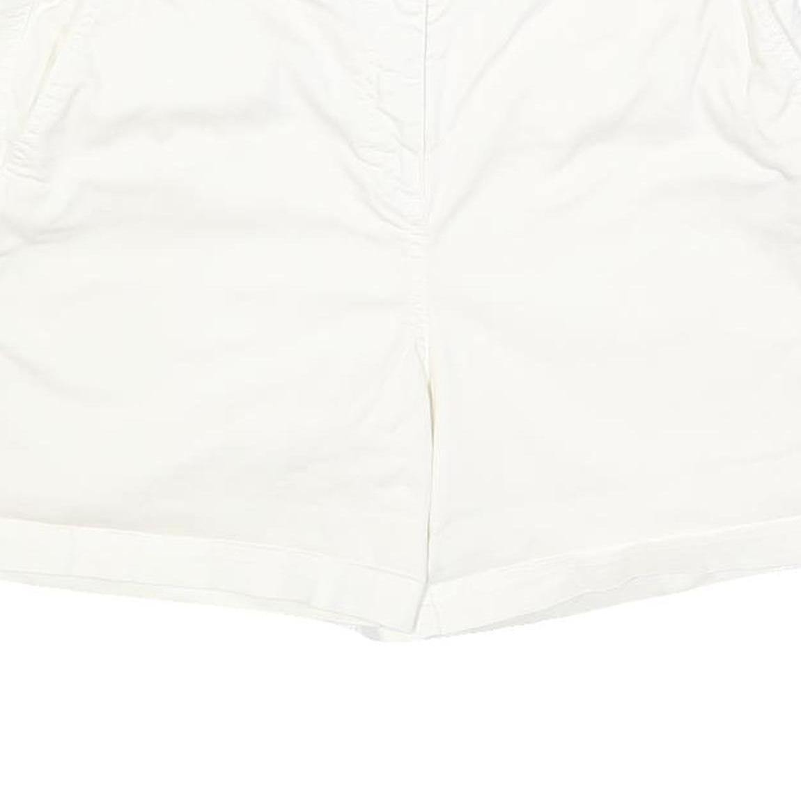 JOULES Womens White Casual Cotton Blend Shorts UK 14 W32 Summer Wear