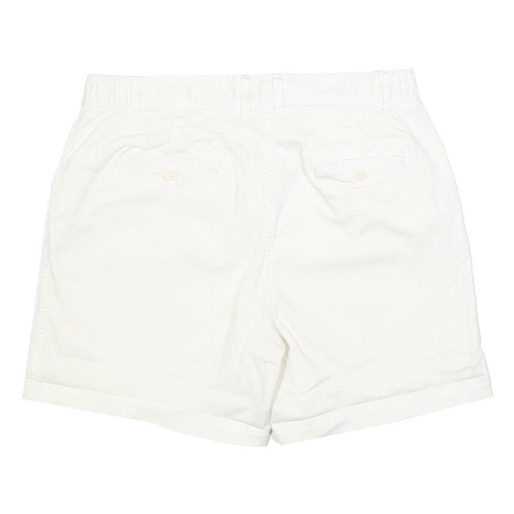 JOULES Womens White Casual Cotton Blend Shorts UK 14 W32 Summer Wear