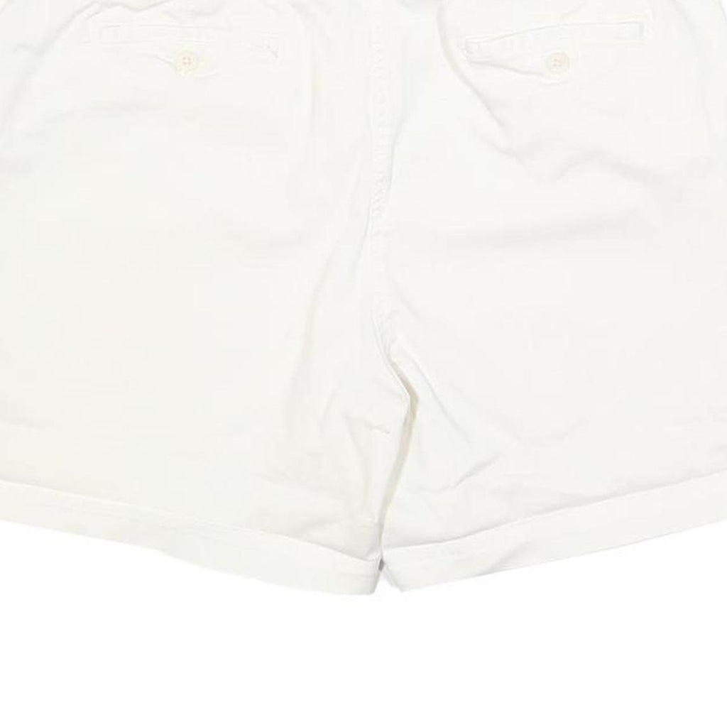 JOULES Womens White Casual Cotton Blend Shorts UK 14 W32 Summer Wear