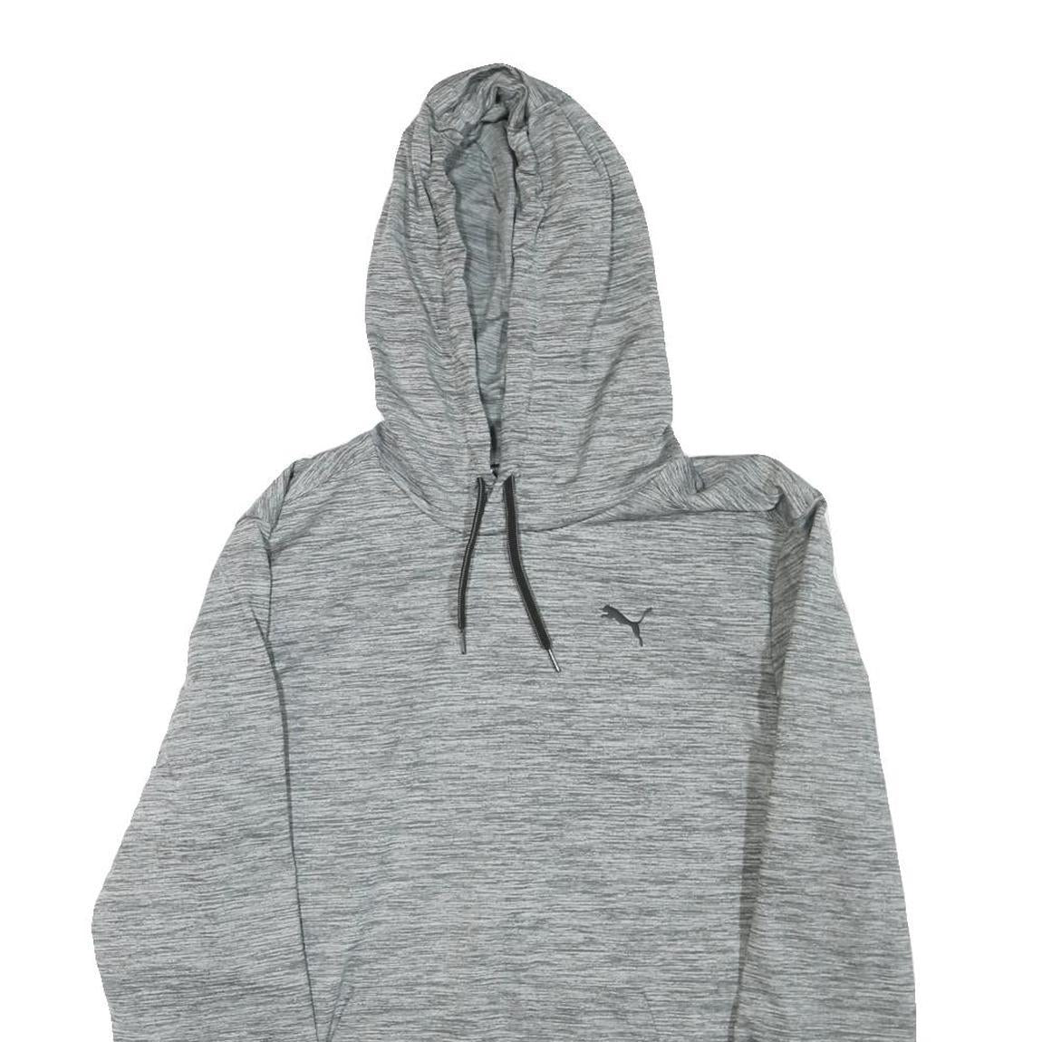 PUMA Mens Grey Hoodie M Casual Pullover Drawstring Hooded Sweatshirt