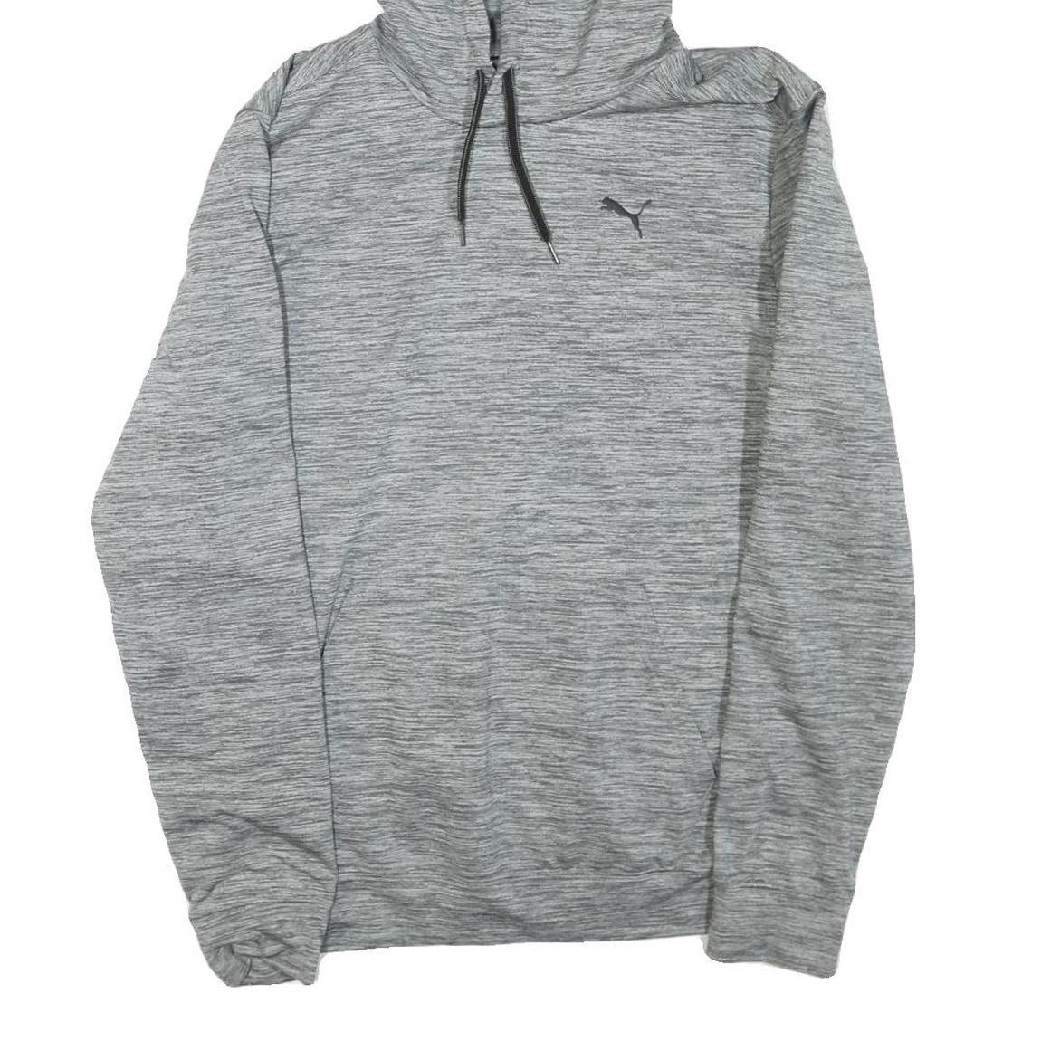 PUMA Mens Grey Hoodie M Casual Pullover Drawstring Hooded Sweatshirt