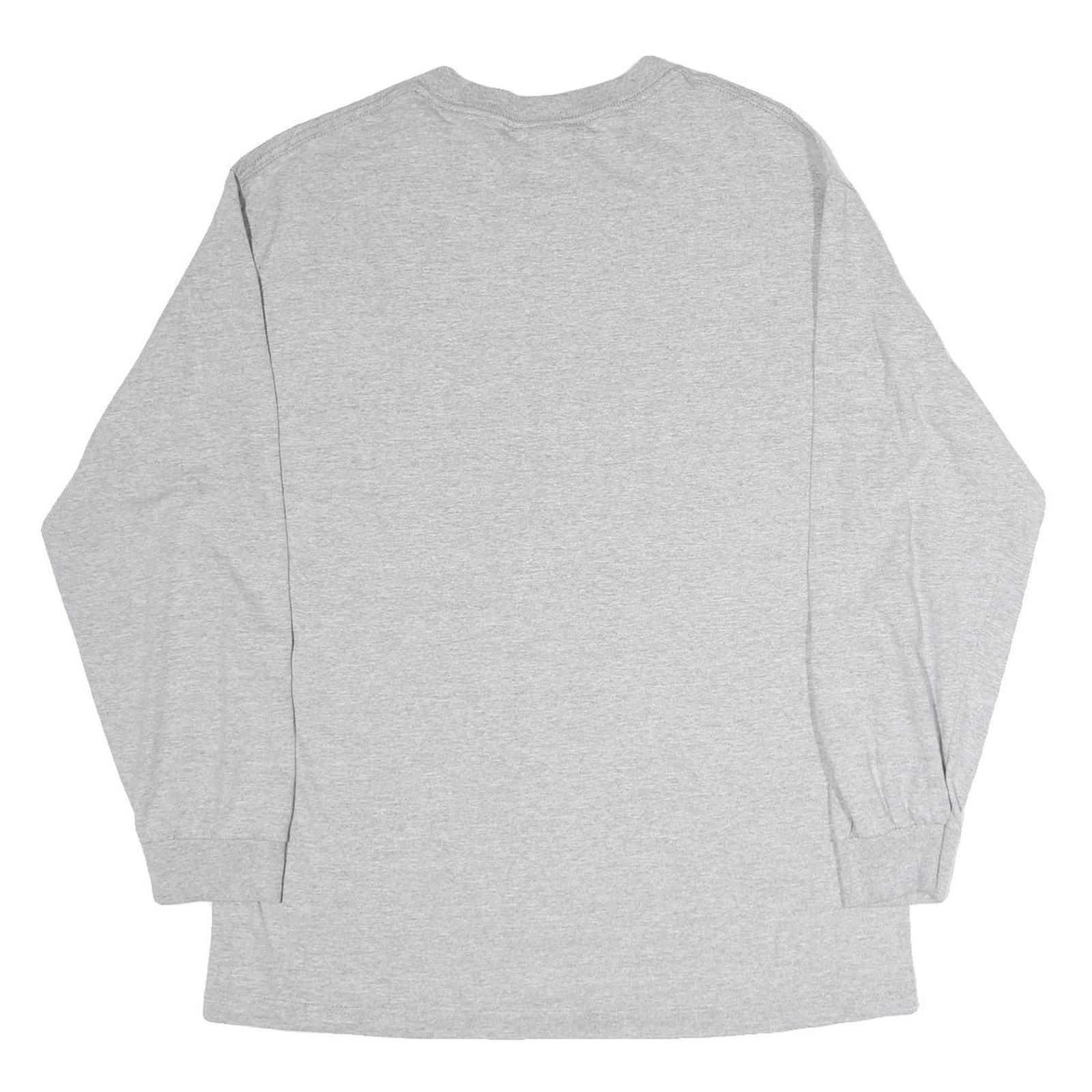 ALSTYLE APPAREL & ACTIVEWEAR Mens Grey NFL Super Bowl Champions Long Sleeve Crew