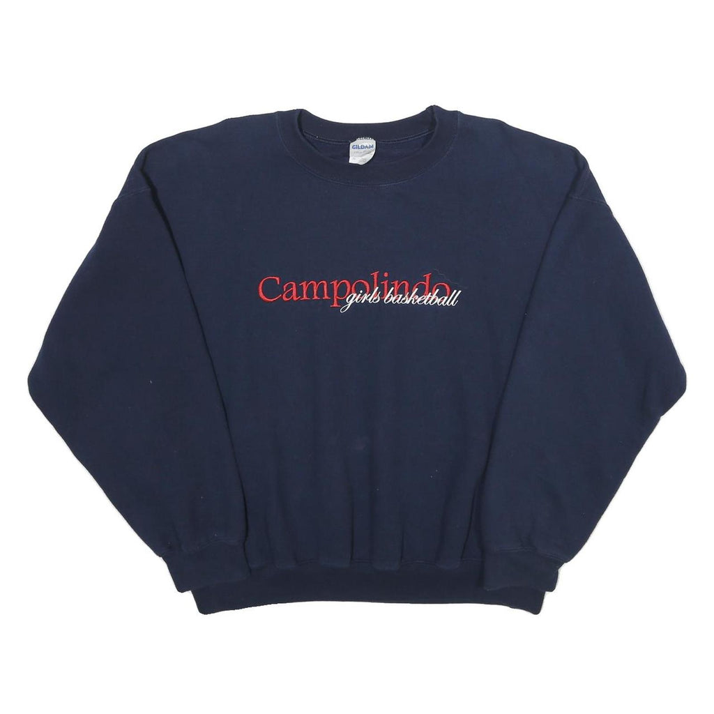 GILDAN Mens Navy Blue Campolindo Crew Neck XL Cotton Blend Sweatshirt