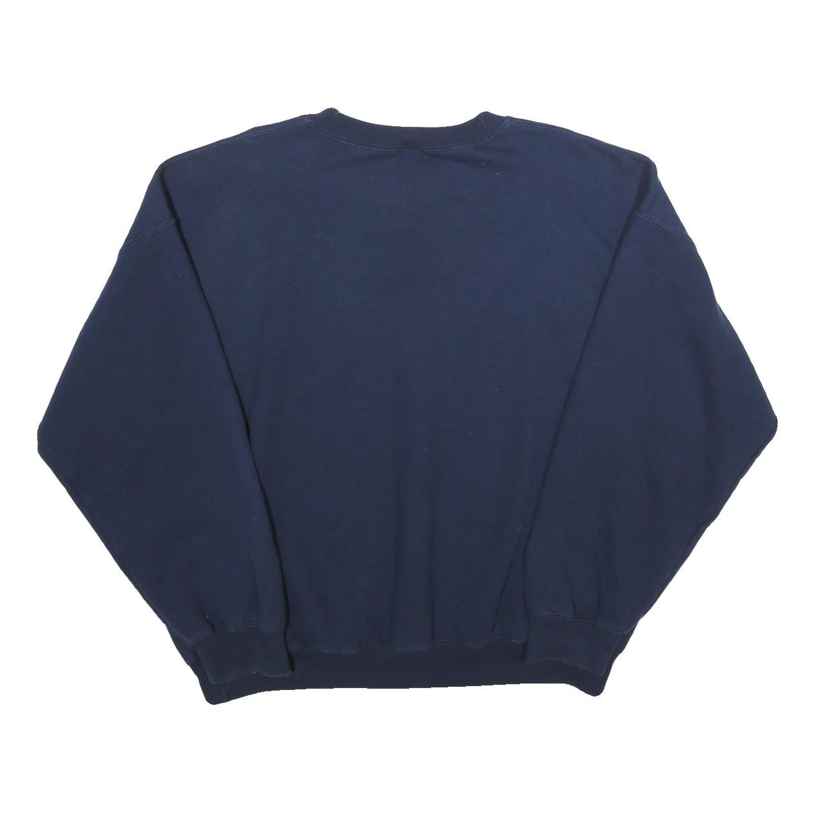 GILDAN Mens Navy Blue Campolindo Crew Neck XL Cotton Blend Sweatshirt