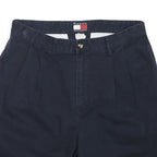TOMMY HILFIGER Mens Shorts Navy Casual Plain L W30 Classic Cotton Blend