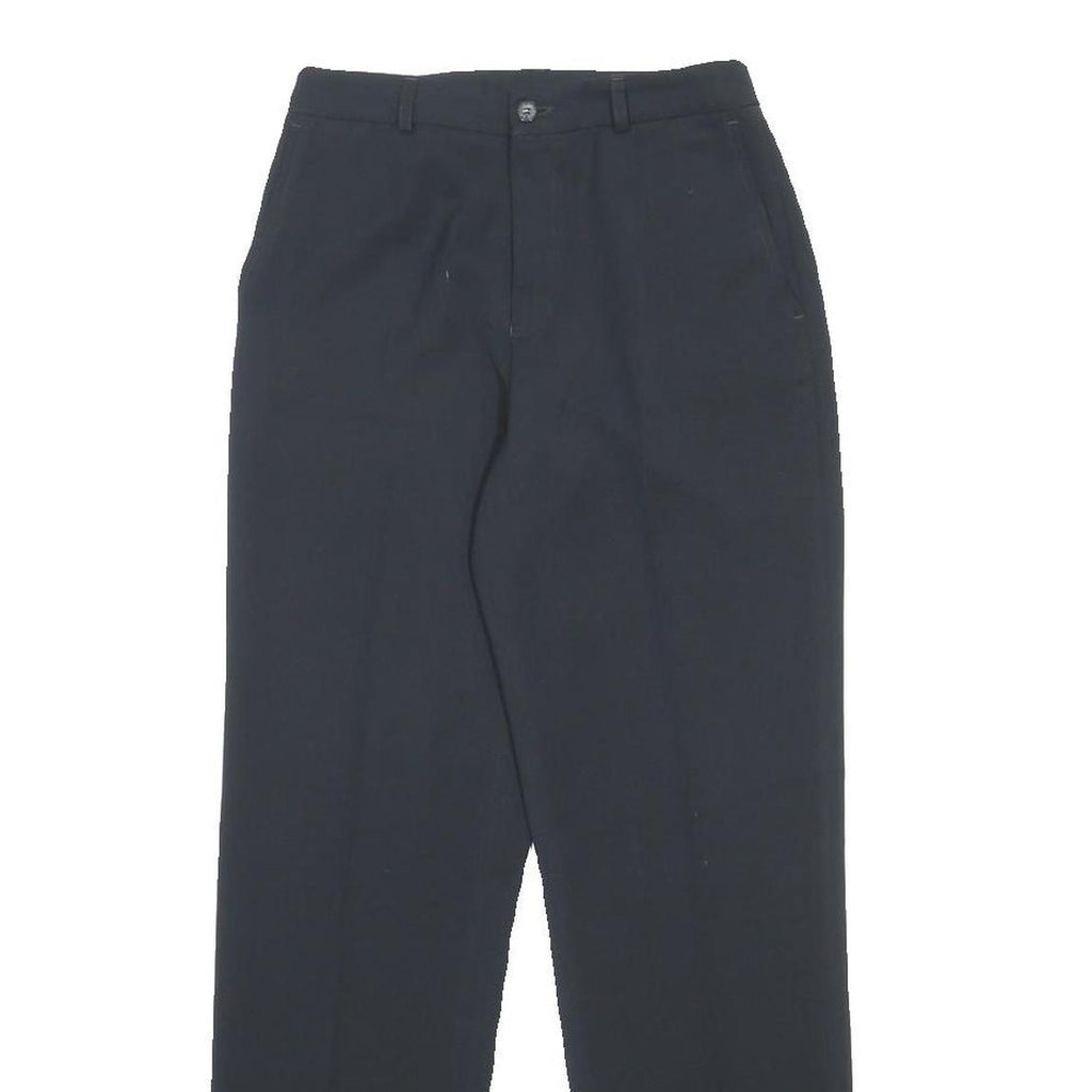 LACOSTE Womens Regular Navy Blue Trousers W26 L28 Zip Polyester