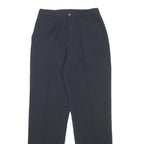 LACOSTE Womens Regular Navy Blue Trousers W26 L28 Zip Polyester