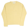 TOMMY HILFIGER Womens Yellow Plain Cotton Blend Jumper Round Neck Tight Knit XL