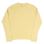 TOMMY HILFIGER Womens Yellow Plain Cotton Blend Jumper Round Neck Tight Knit XL