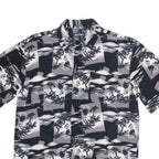 Mens Hawaiian Shirt Black Floral S