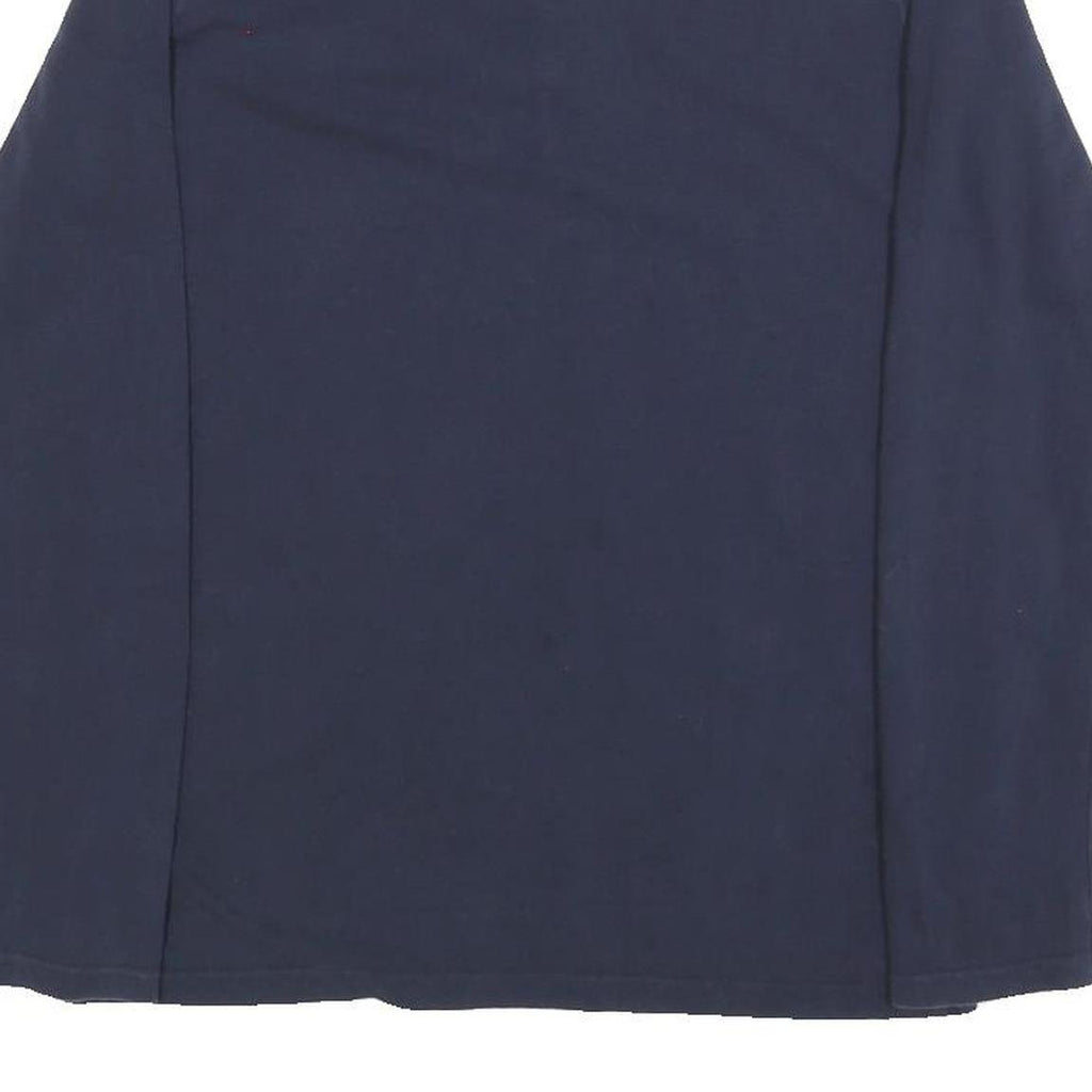 BEN SHERMAN Mens Navy Blue Long Sleeve Plain Polo Shirt S Cotton Blend