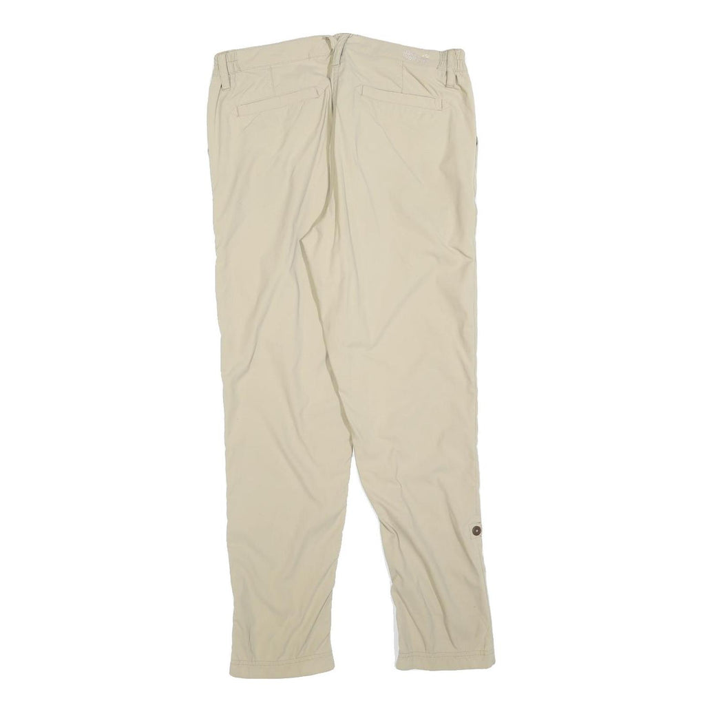 JACK WOLFSKIN Womens Beige Polyester Blend Regular Fit Trousers W30 L28 Outdoor