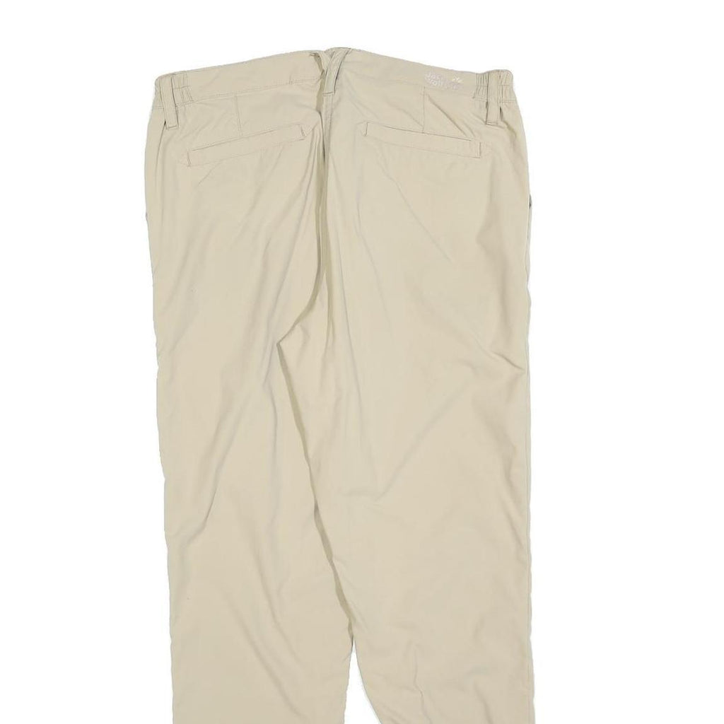 JACK WOLFSKIN Womens Beige Polyester Blend Regular Fit Trousers W30 L28 Outdoor
