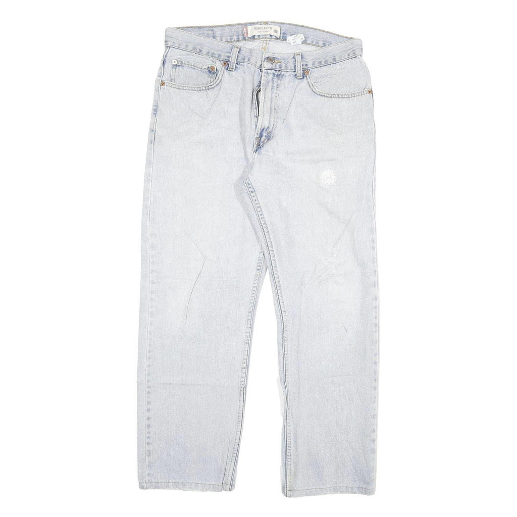 LEVI'S 505 Mens Jeans Blue Regular Straight Denim Light W32 L27 Classic Fit Zip