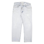 LEVI'S 505 Mens Jeans Blue Regular Straight Denim Light W32 L27 Classic Fit Zip