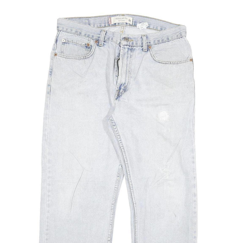 LEVI'S 505 Mens Jeans Blue Regular Straight Denim Light W32 L27 Classic Fit Zip