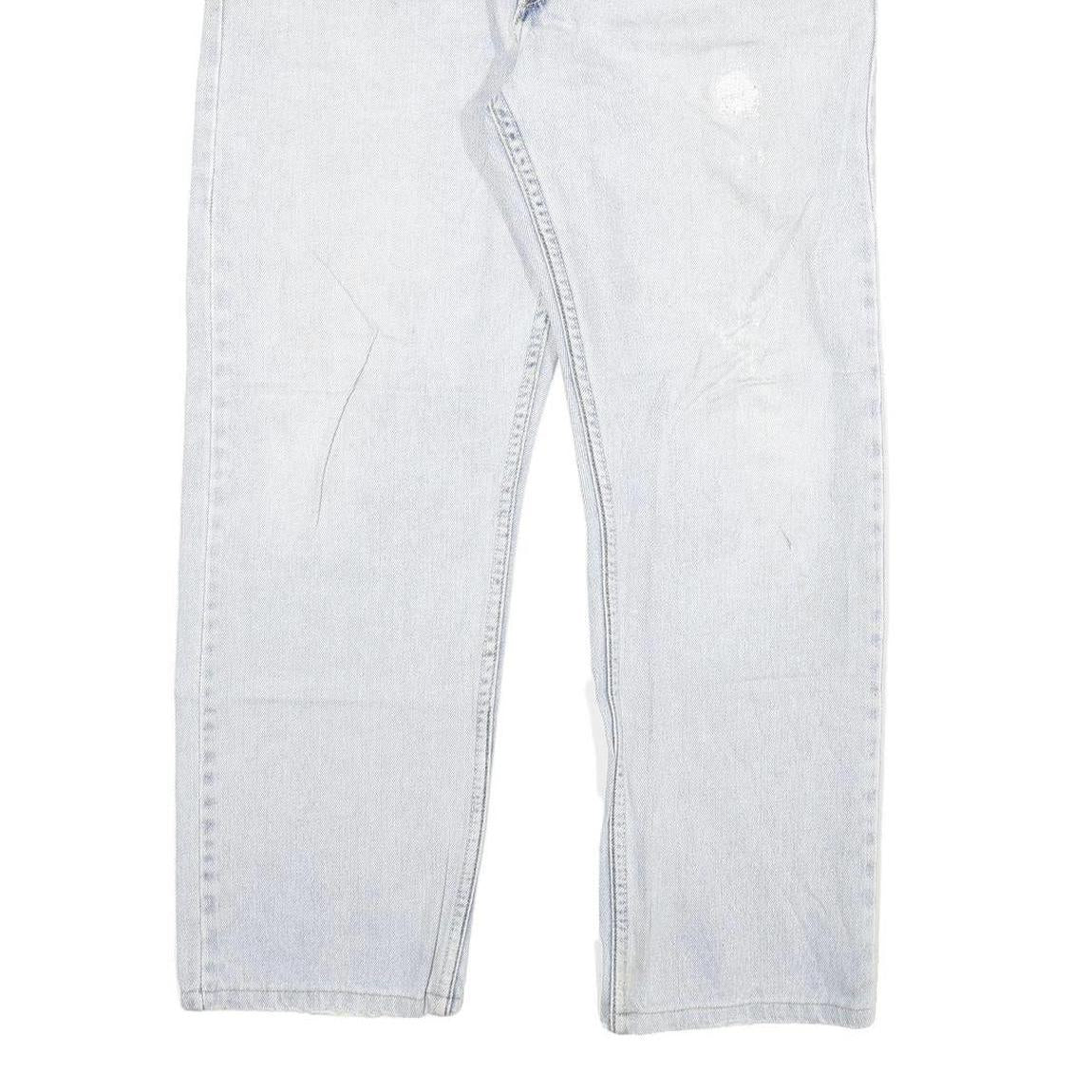 LEVI'S 505 Mens Jeans Blue Regular Straight Denim Light W32 L27 Classic Fit Zip