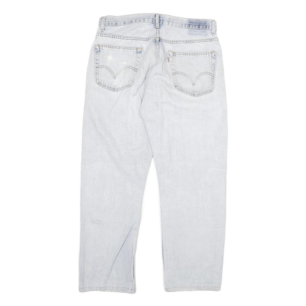LEVI'S 505 Mens Jeans Blue Regular Straight Denim Light W32 L27 Classic Fit Zip