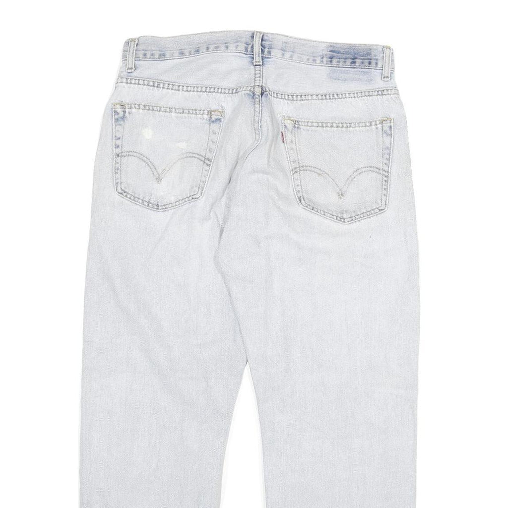 LEVI'S 505 Mens Jeans Blue Regular Straight Denim Light W32 L27 Classic Fit Zip