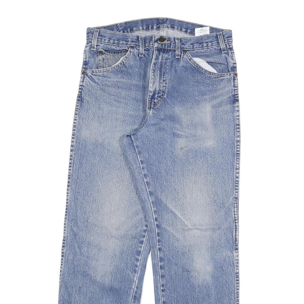 DICKIES Mens Jeans Blue Regular Straight Denim Medium W32 L30 Classic Cotton
