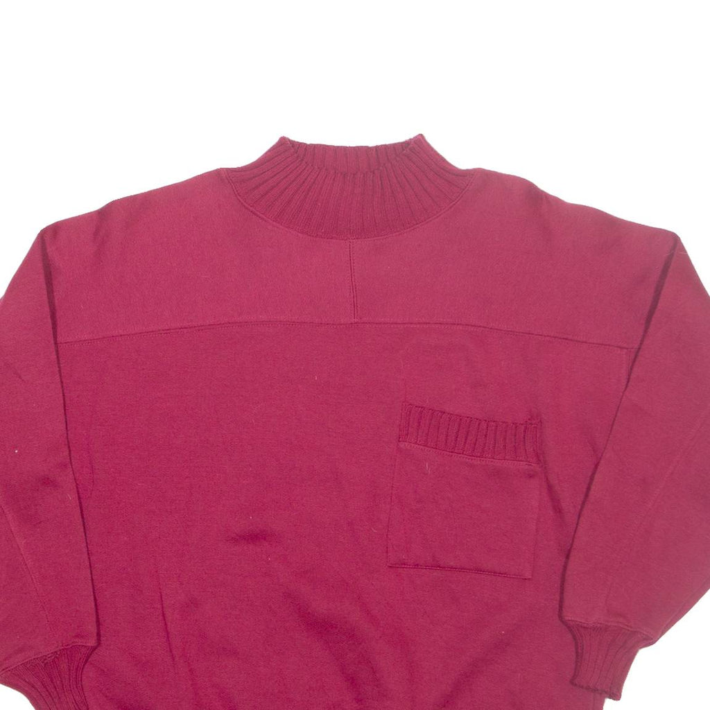SYCAMORE Womens Sweatshirt Red High Neck S