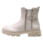TAMARIS Ankle Boots Beige Leather Womens UK 7